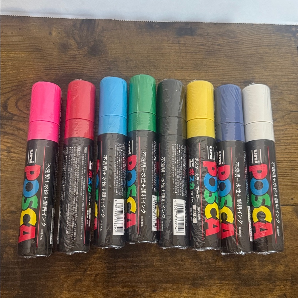 Uni Posca Paint Markers Large Poster Markets Assorted Colors New Japan X 8
